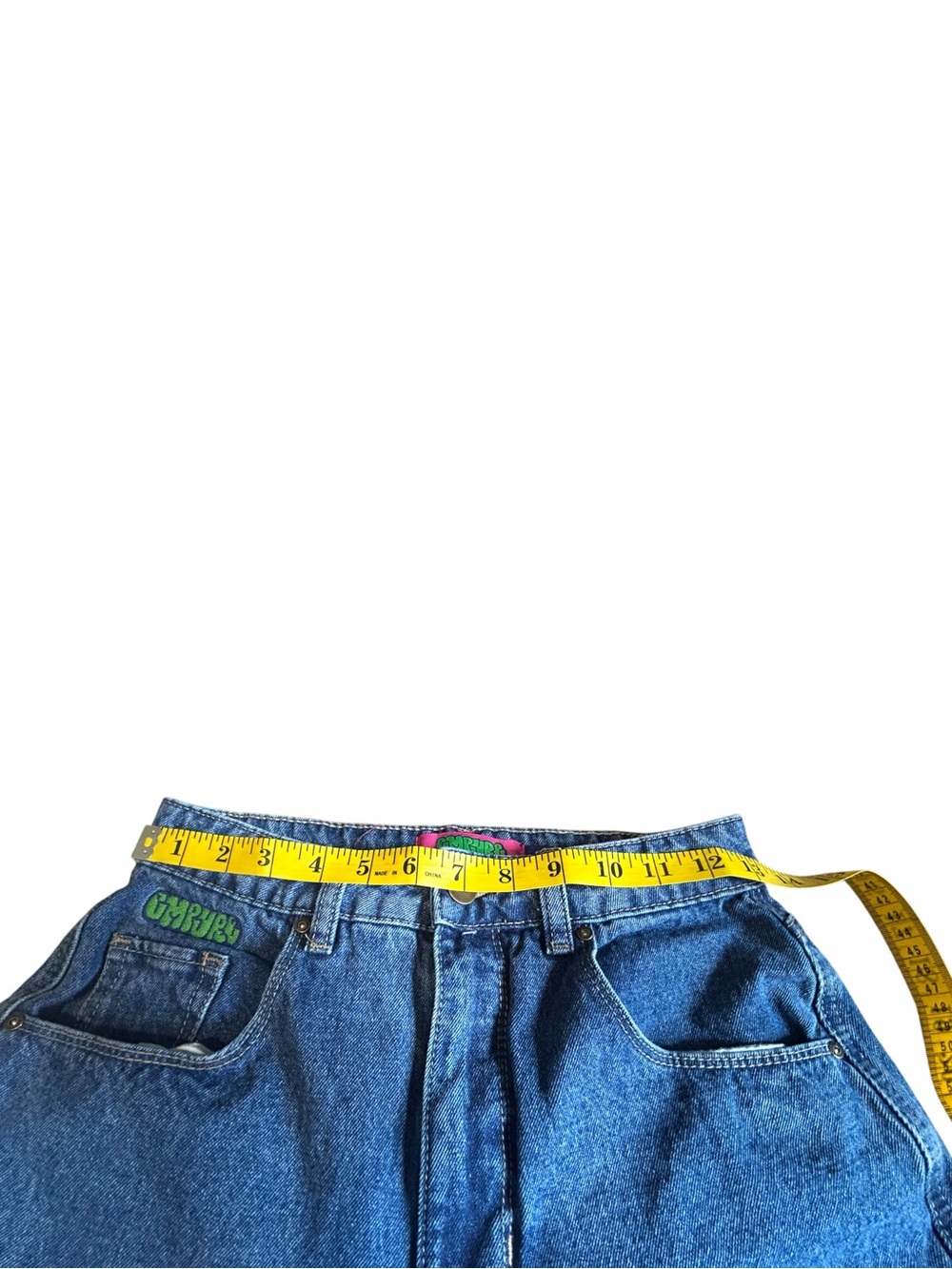 Empyre Y2K Dragon Koi Jeans Size 2 Baggy Relaxed Fit Denim Streetwear - Picture 6 of 16